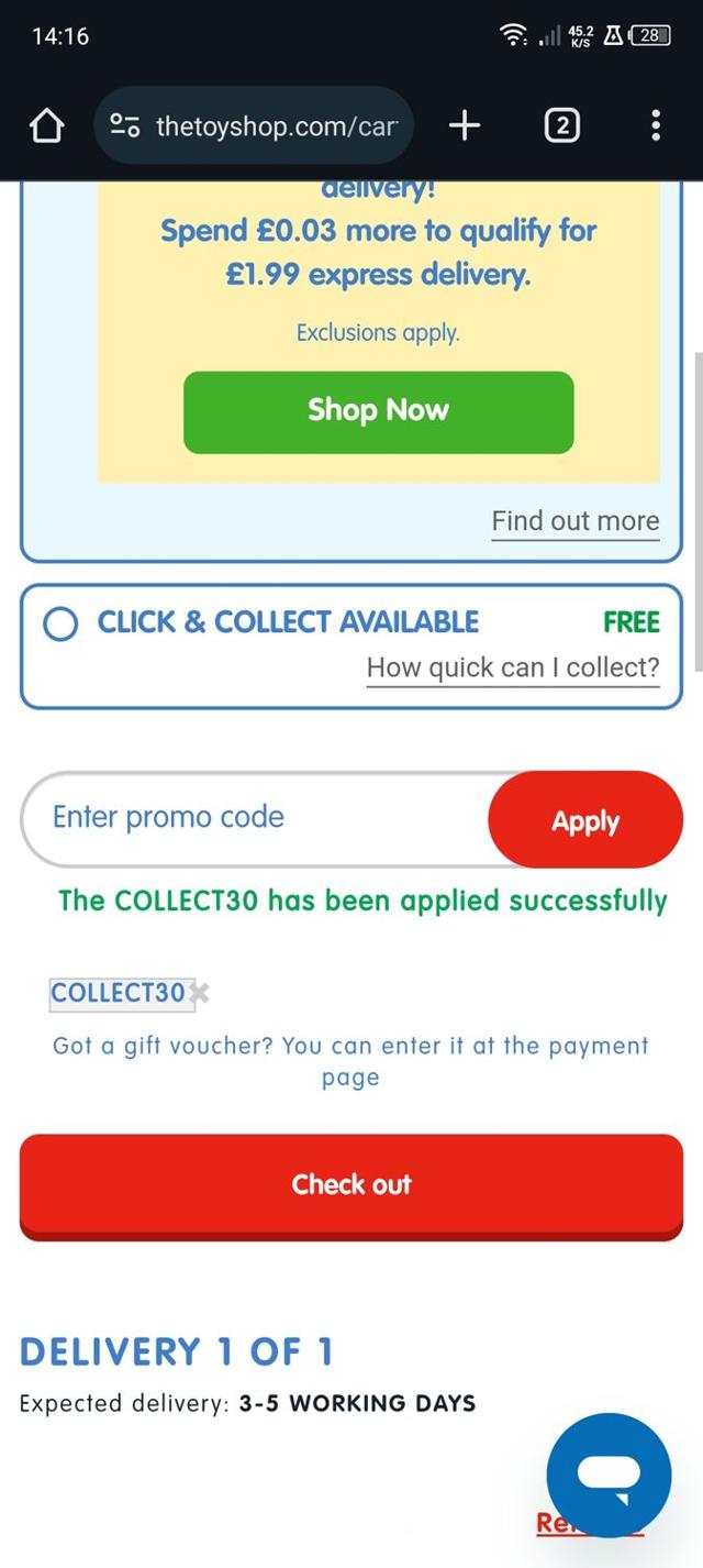 The Entertainer checkout page showing The Entertainer promo code box | Screenshot taken by SimplyCodes community member on Dec 8, 2024