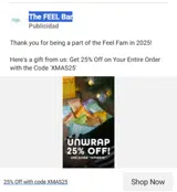 XMAS25 coupon verification screenshot