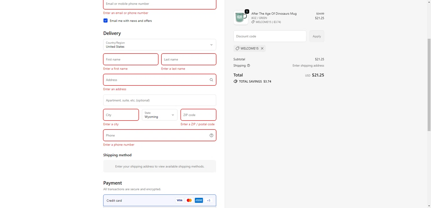 The Field Museum checkout page showing The Field Museum promo code box | Screenshot taken by SimplyCodes community member on Feb 2, 2026
