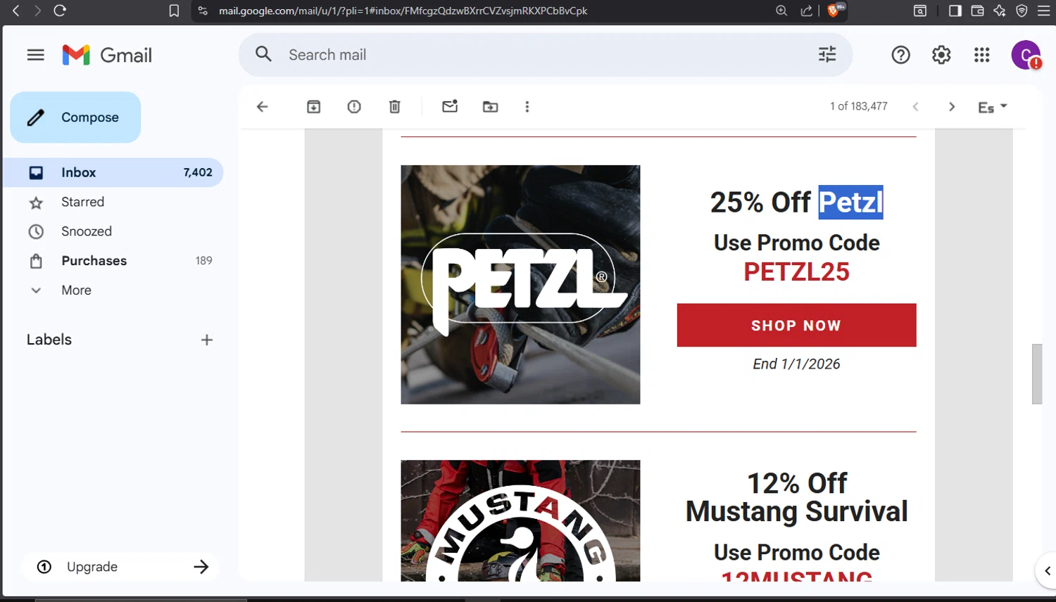 TheFireStore coupon code screenshot showing code PETZL25 applied at TheFireStore checkout page. Uploaded by SimplyCodes community member crischidy25 on Dec 26, 2025