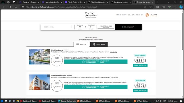 The Fives Hotels checkout page showing The Fives Hotels promo code box | Screenshot taken by SimplyCodes community member on Mar 26, 2024