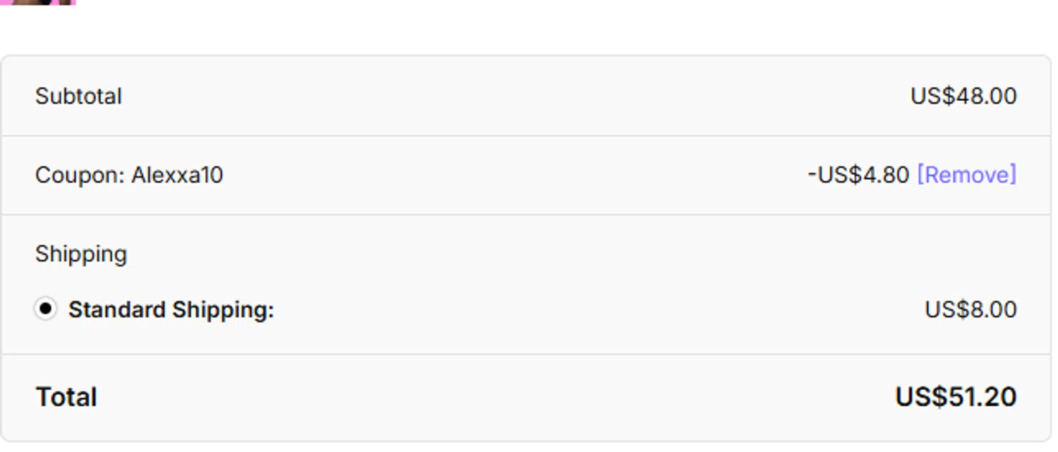 The Fluxion coupon code screenshot showing code ALEXXA10 applied at The Fluxion checkout page. Uploaded by SimplyCodes community member Renery17 on Oct 24, 2025