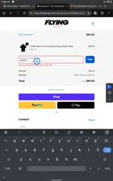 The Flying Shop coupon verification screenshot