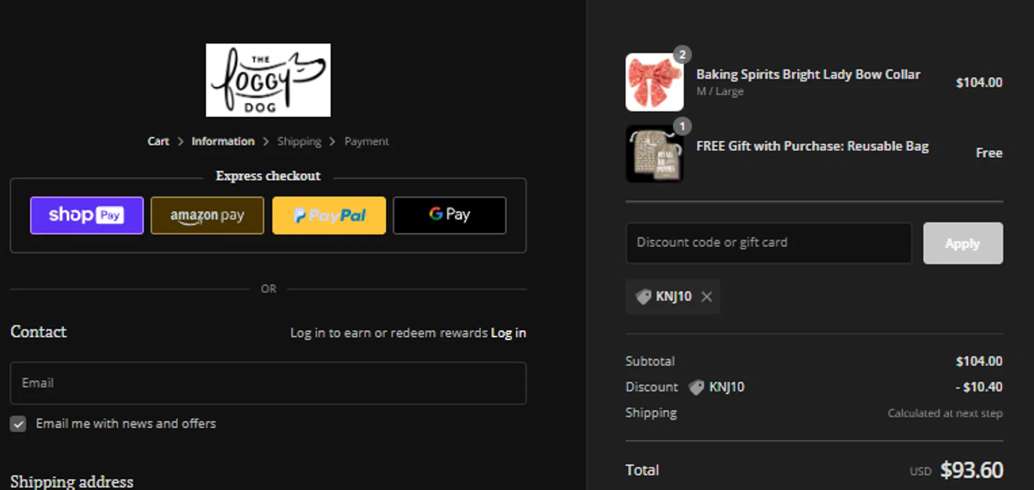 The Foggy Dog Promo Codes 10 Off August 2024