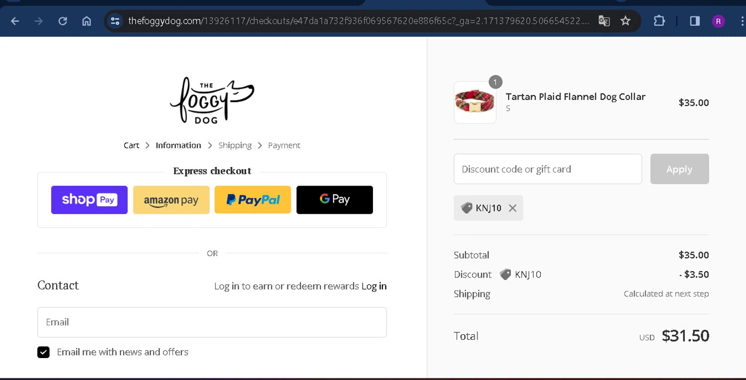 The Foggy Dog Promo Codes – 10% Off | August 2024