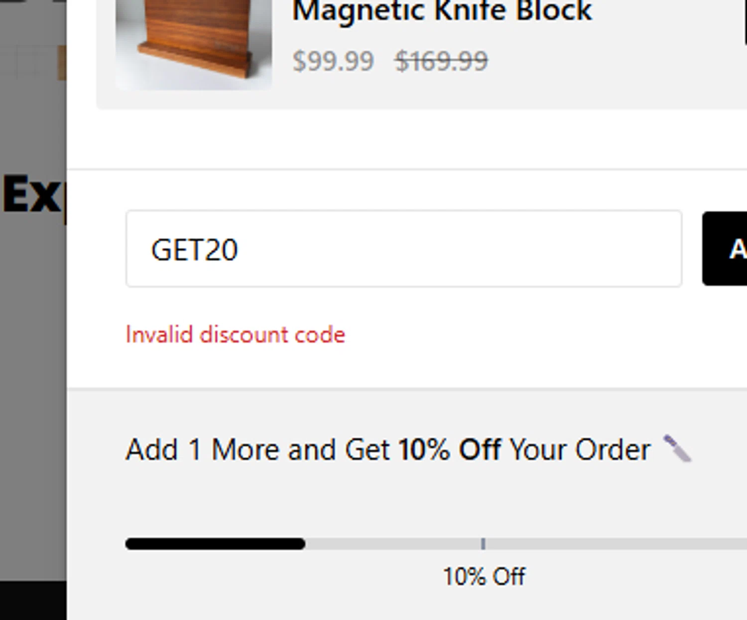 The Forged Blade discount code screenshot showing code GET20 applied at The Forged Blade checkout page. Uploaded by SimplyCodes community member Lamadama on Feb 6, 2025