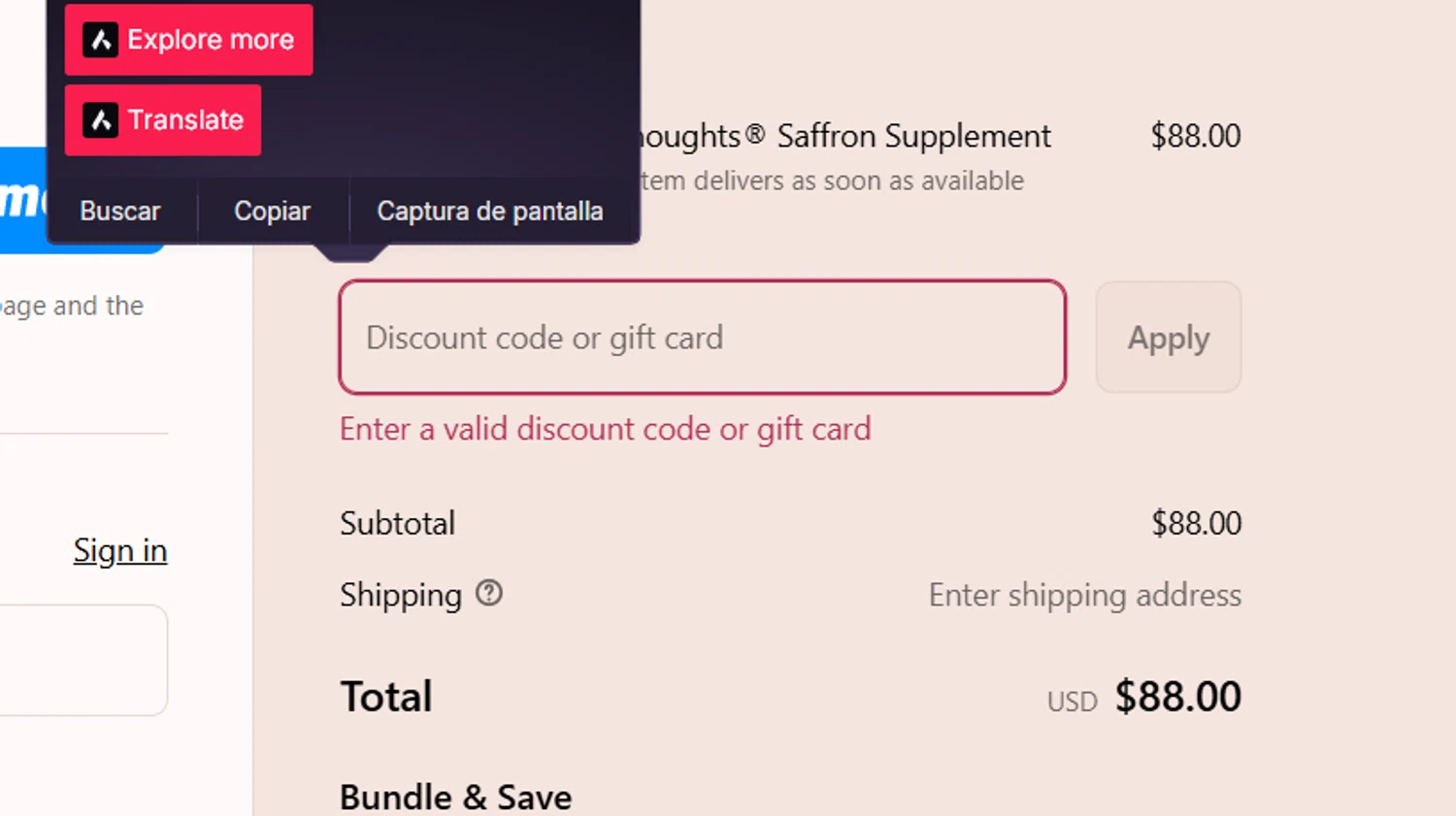 THE FULLEST discount code screenshot showing code BELLA15 applied at THE FULLEST checkout page. Uploaded by SimplyCodes community member CouponBoss6932 on Sep 13, 2025