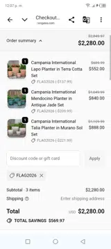 Flag2026 coupon verification screenshot