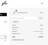 The GLW Shop coupon verification screenshot