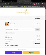 The Golden Secrets coupon verification screenshot