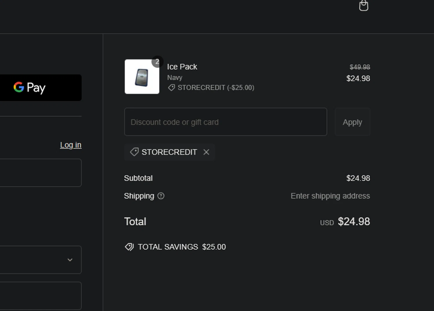 The Good Kiind promo code screenshot showing code StoreCredit applied at The Good Kiind checkout page. Uploaded by SimplyCodes community member xocelot44x on Mar 3, 2025