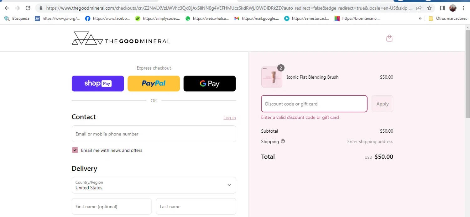 THE GOOD MINERAL promo code screenshot showing code Birthday37 applied at THE GOOD MINERAL checkout page. Uploaded by SimplyCodes community member MarinaDelgado on Jun 25, 2025