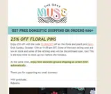 FLORALS25 coupon verification screenshot