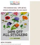 20STICKERS coupon verification screenshot
