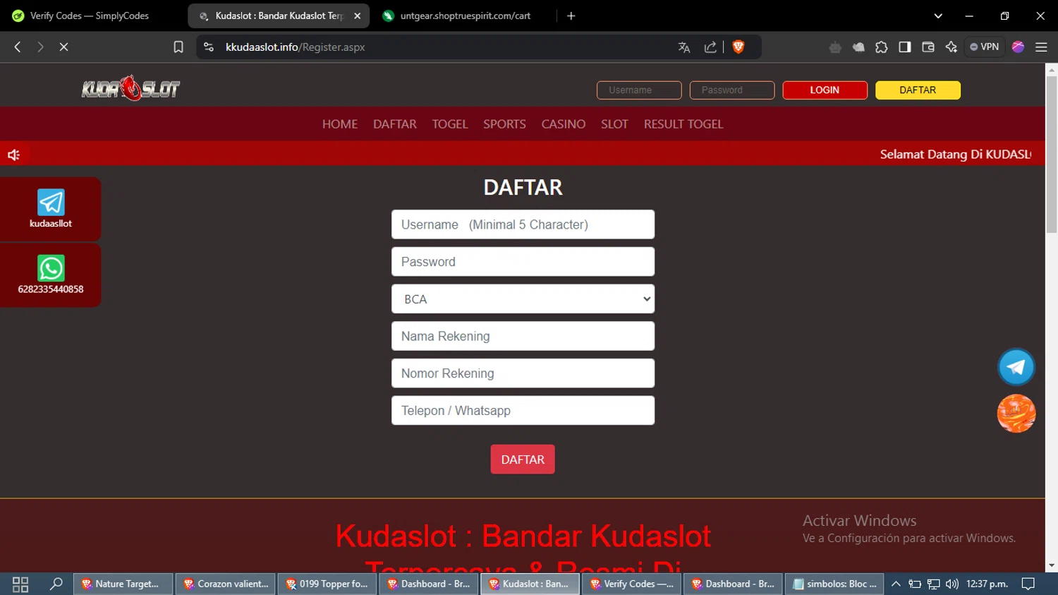 The Great Benjamins Circus checkout page showing The Great Benjamins Circus promo code box | Screenshot taken by SimplyCodes community member on Sep 12, 2024