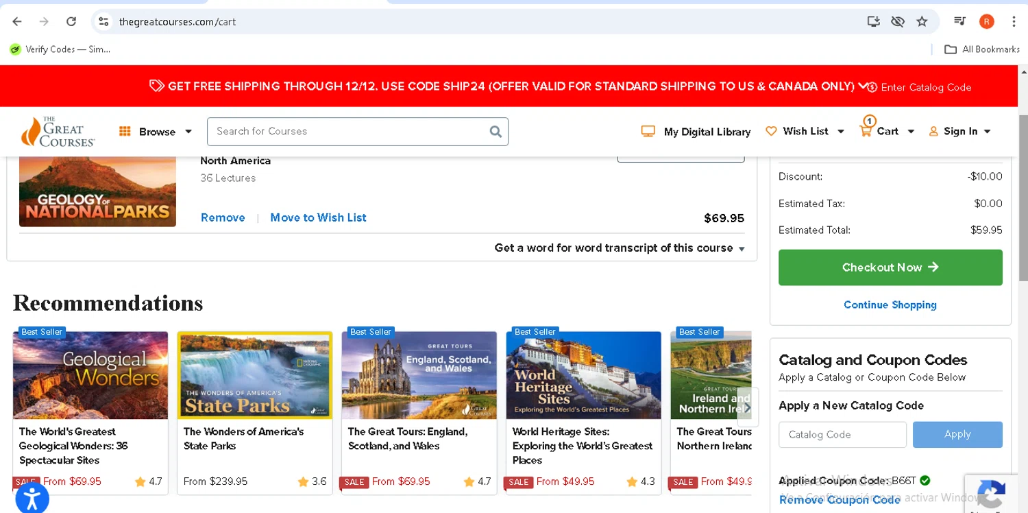 how to use The Great Courses coupons