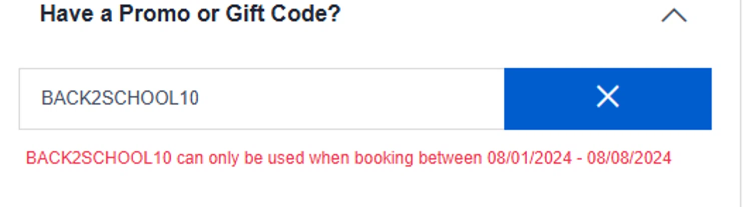The Great Escape Room promo code screenshot showing code BACK2SCHOOL10 applied at The Great Escape Room checkout page. Uploaded by SimplyCodes community member WonderExpert2552 on Feb 12, 2025
