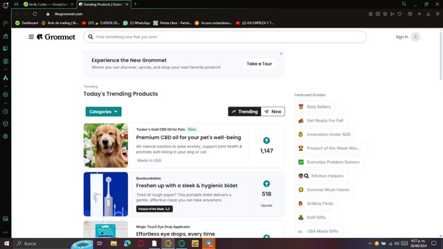 The Grommet checkout page showing The Grommet promo code box | Screenshot taken by SimplyCodes community member on Aug 27, 2024