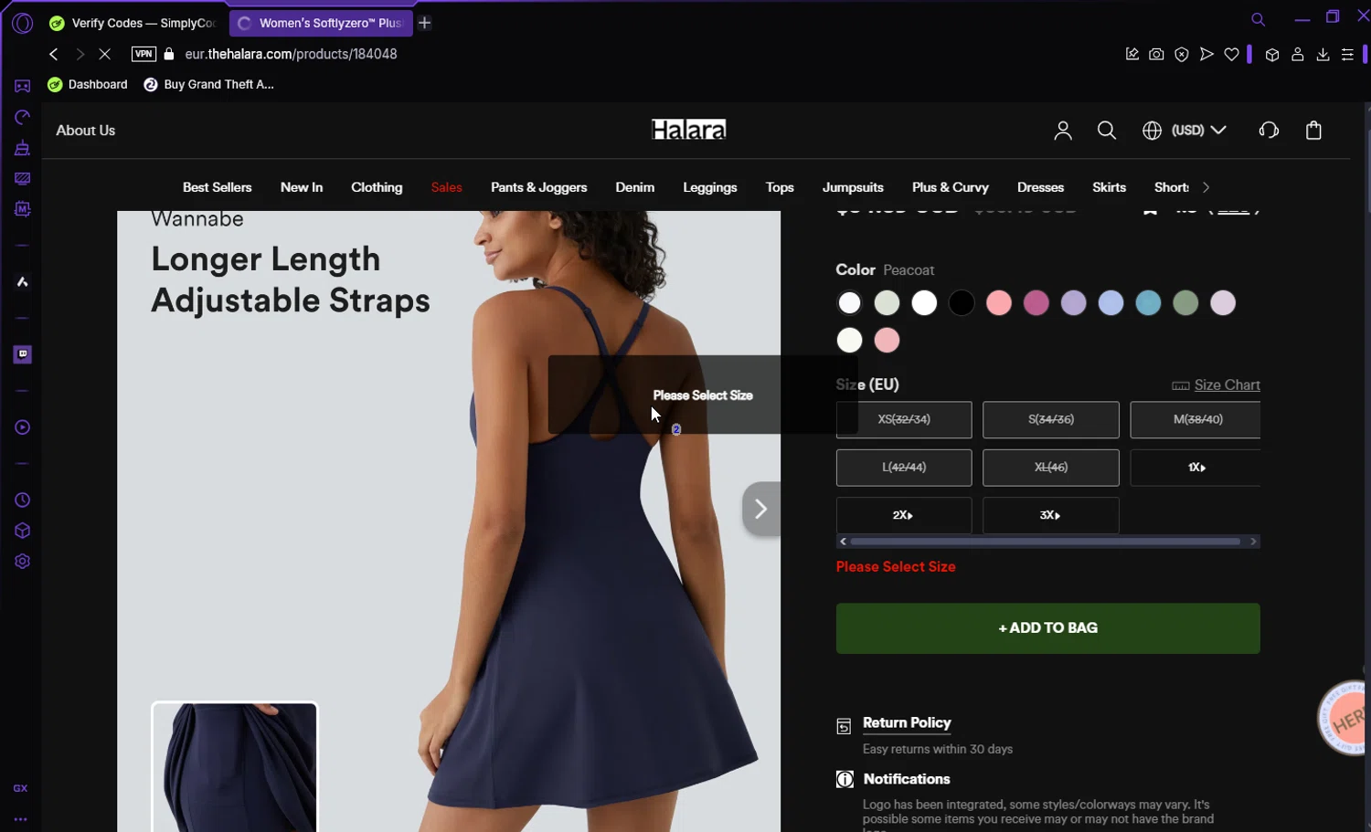 HALARA coupon code screenshot showing code ANGEL applied at HALARA checkout page. Uploaded by SimplyCodes community member Darka007 on Feb 7, 2025