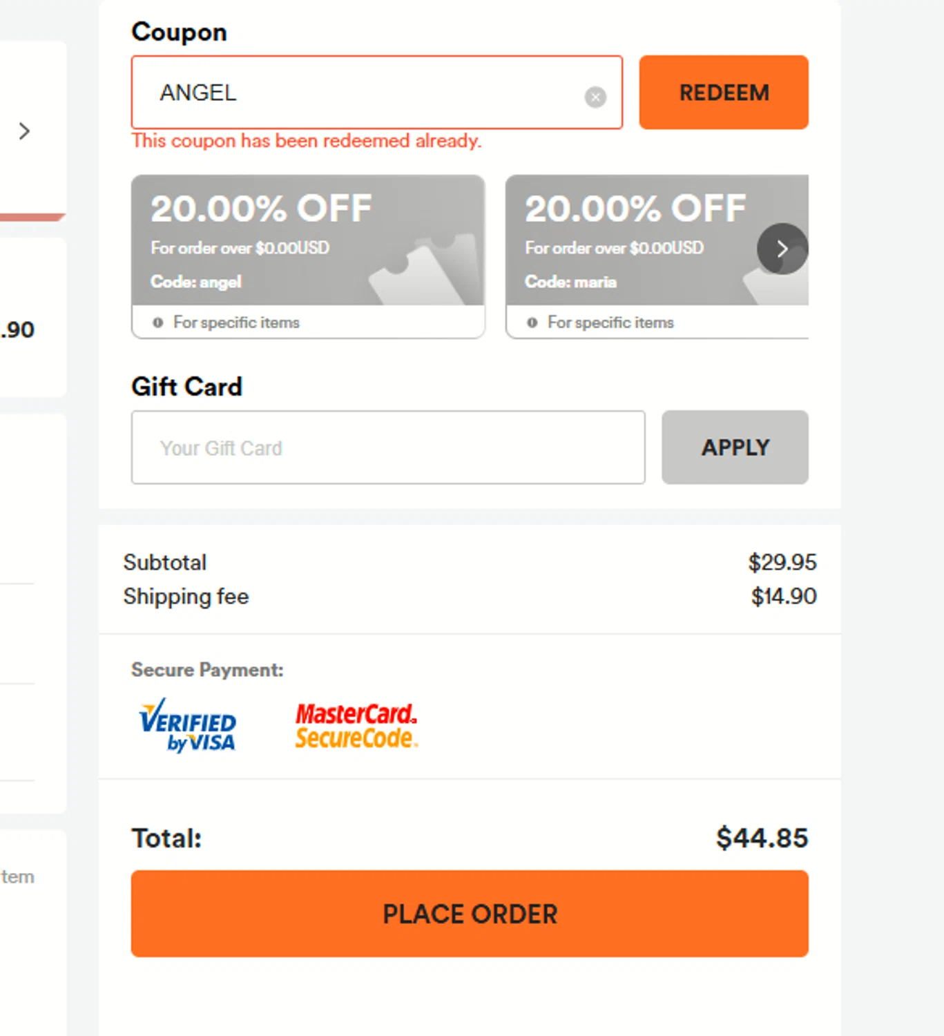 HALARA coupon code screenshot showing code ANGEL applied at HALARA checkout page. Uploaded by SimplyCodes community member mangoBajito1543 on Aug 26, 2025