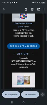 SC25MOTHERSDAY coupon verification screenshot