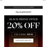 The Harmonist coupon verification screenshot