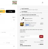 The Hatch Chile Store coupon verification screenshot