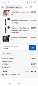 ADBVA coupon verification screenshot