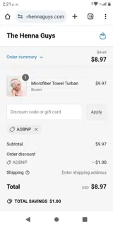 ADBNP coupon verification screenshot