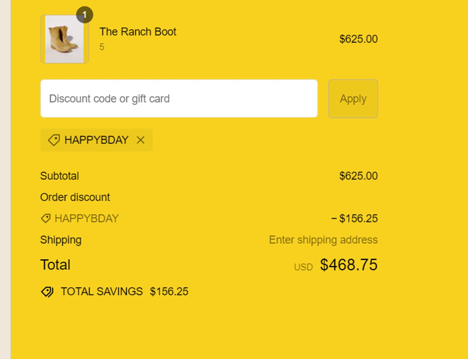HEY GANG checkout page showing HEY GANG discount code box | Screenshot taken by SimplyCodes community member on Aug 13, 2024