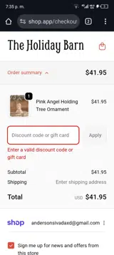 TREAT10 coupon verification screenshot