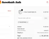 The Hookah Lab coupon verification screenshot