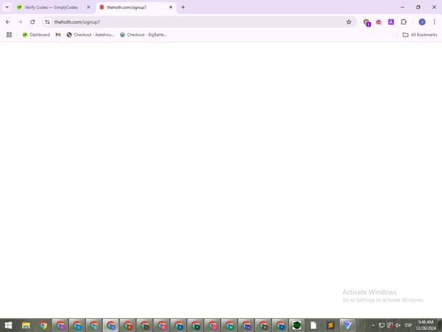 The HOTH checkout page showing The HOTH promo code box | Screenshot taken by SimplyCodes community member on Dec 26, 2024