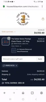 RMNCHESS coupon verification screenshot