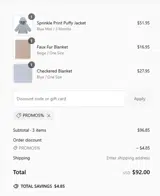 PROMO5% coupon verification screenshot