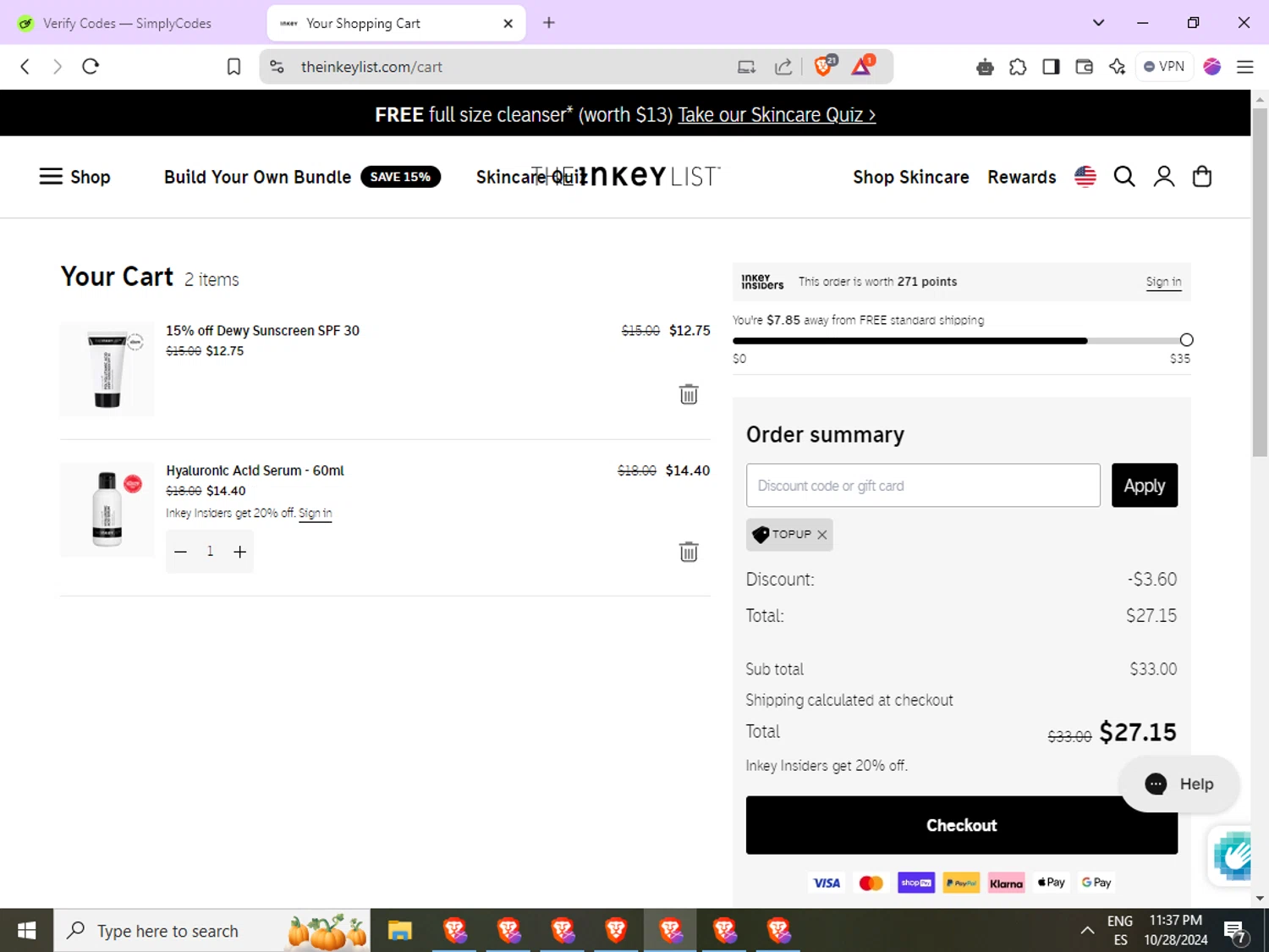 how to use The Inkey List coupons