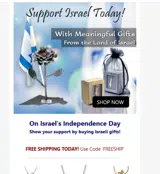 The Israel Boutique coupon verification screenshot