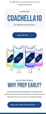 COACHELLA10 coupon verification screenshot