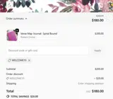 WELCOME10 coupon verification screenshot