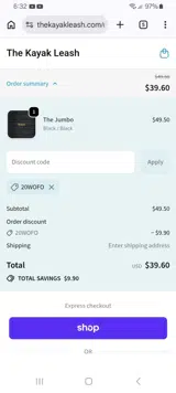 20WOFO coupon verification screenshot