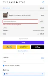 The Last Stag coupon verification screenshot