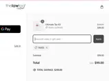 taxes coupon verification screenshot