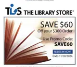 The Library Store coupon verification screenshot