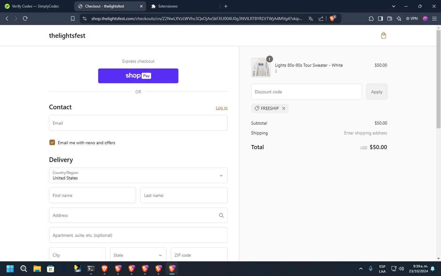 where to use Ticket Club promo code box