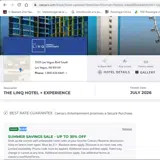 The LINQ Hotel coupon verification screenshot