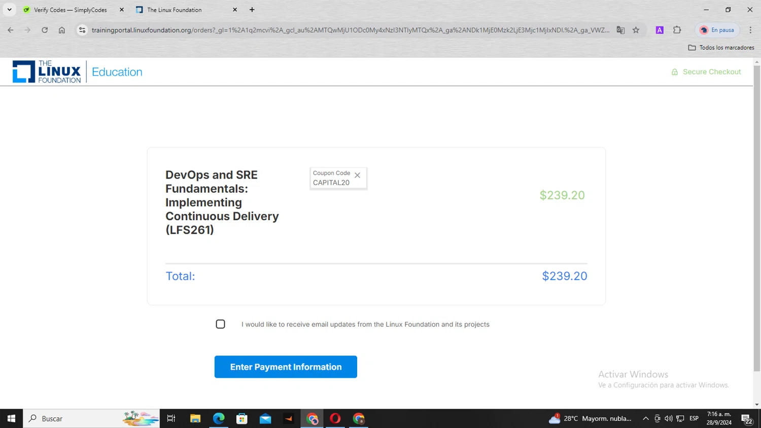 how to use Linux Foundation coupons