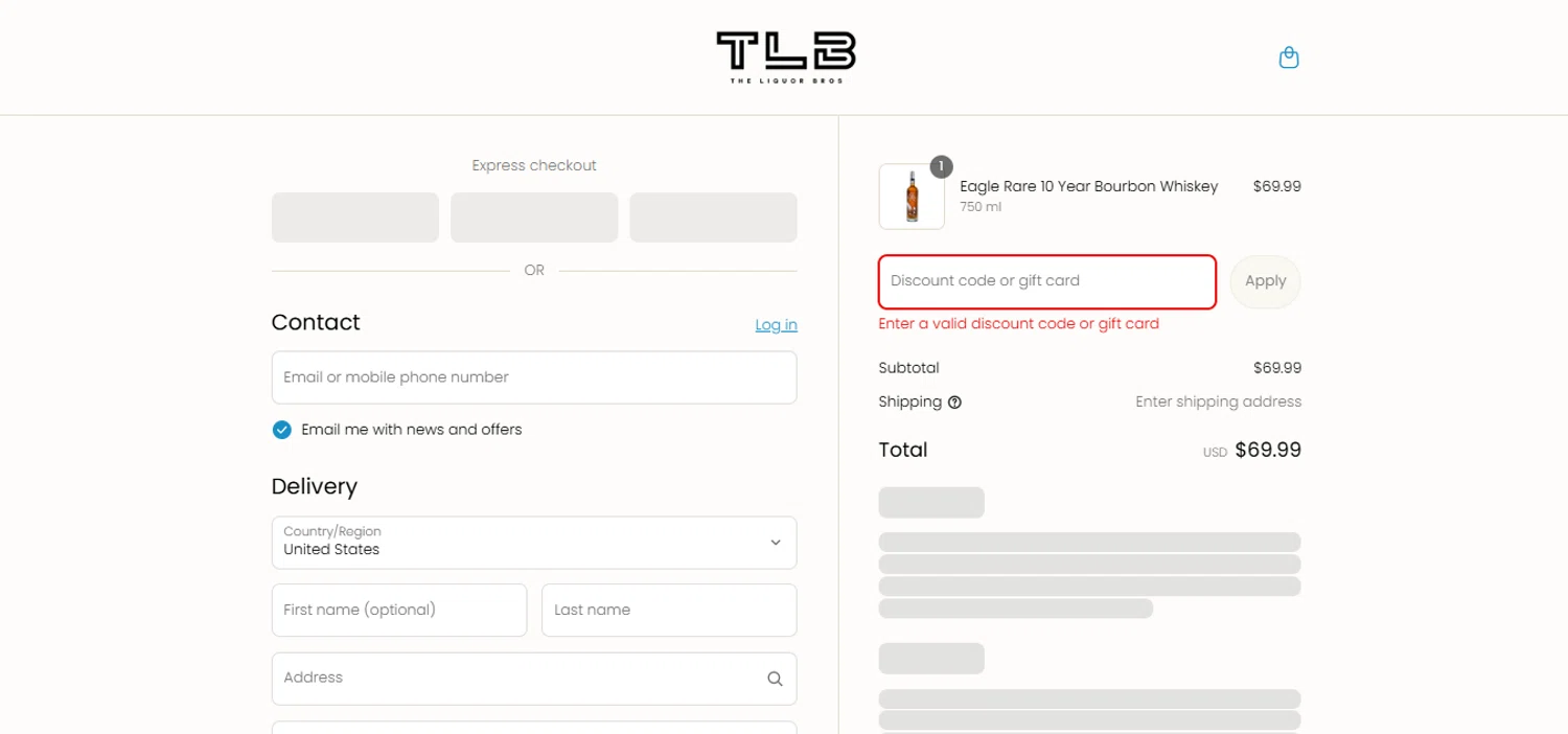 The Liquor Bros coupon code screenshot showing code 15OFF applied at The Liquor Bros checkout page. Uploaded by SimplyCodes community member VictoriousChaser2162 on Sep 2, 2025