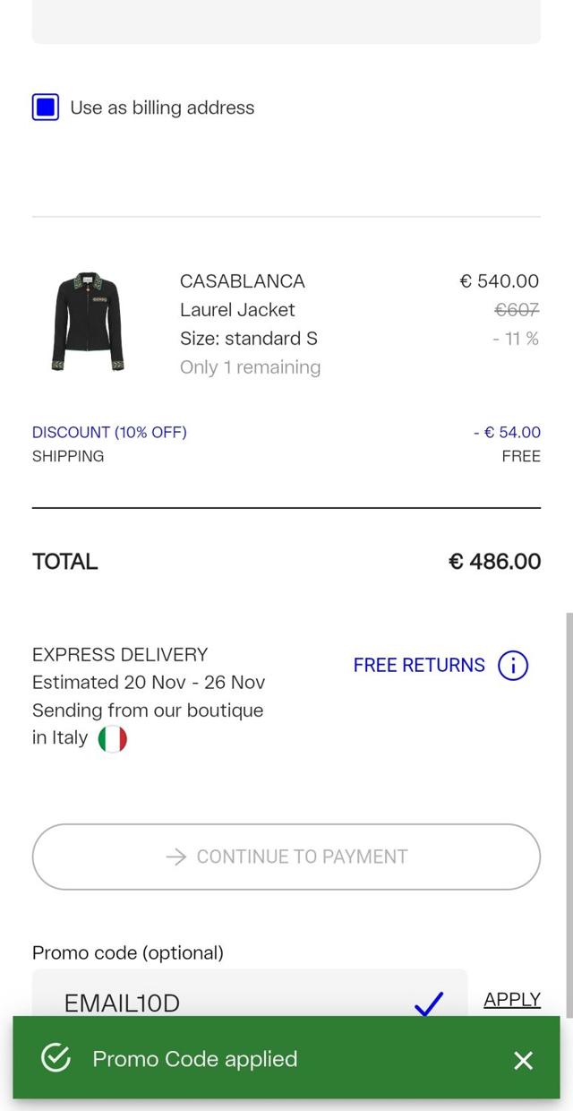 THE LIST checkout page showing THE LIST promo code box | Screenshot taken by SimplyCodes community member on Nov 18, 2024