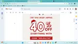 HOLIDAY40 coupon verification screenshot