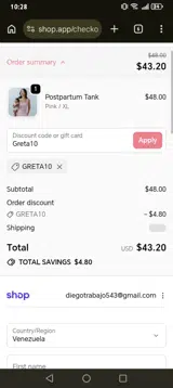 The Little Milk Bar coupon verification screenshot